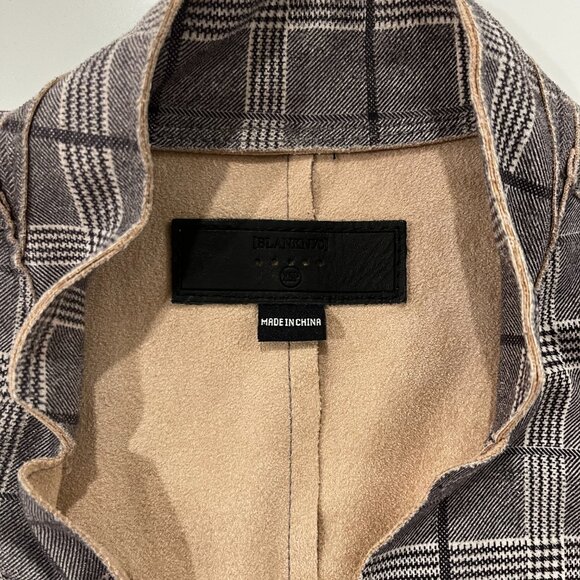 Women's Jacket "Blank NYC" Anthropologie Renegade Longline Plaid Blazer Size XS - Picture 3 of 3